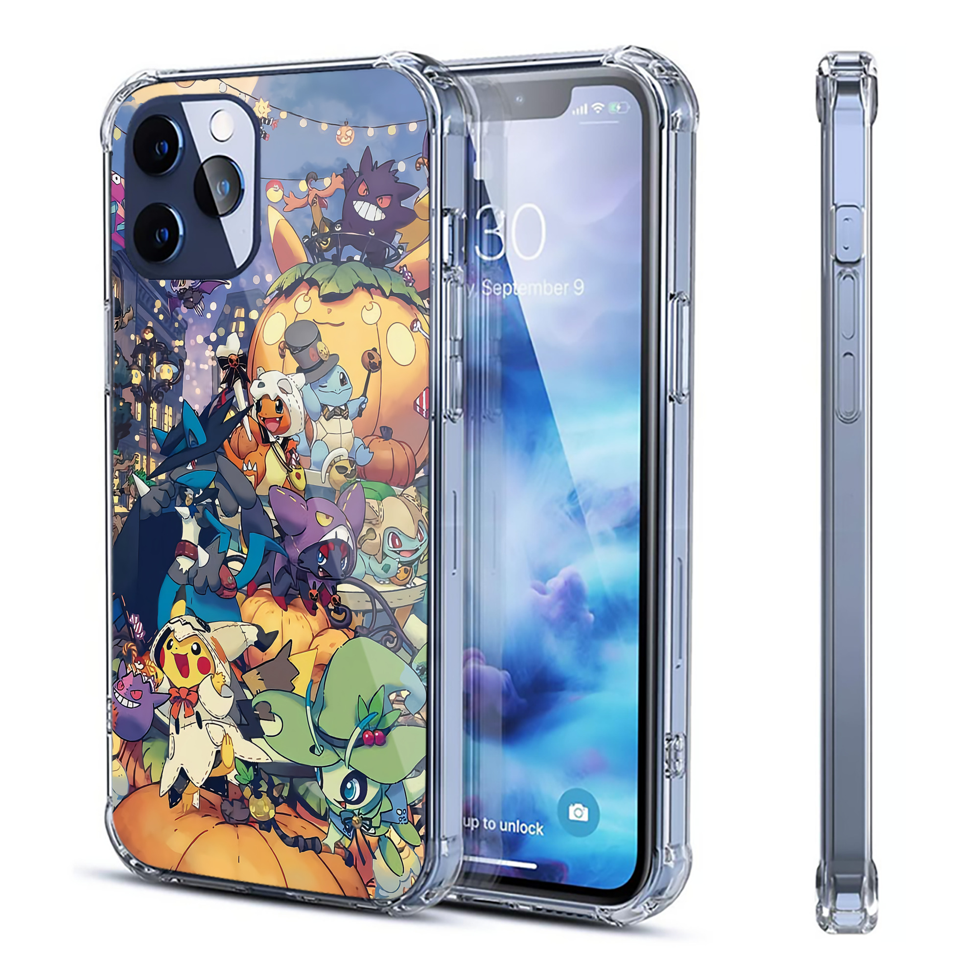 （画像用） ポケットモンスター Pokémon 【iPhone 12シリーズ対応】透明スマホケース（クリアソフトケース）